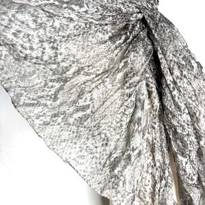 Animal Snake print neck or hair scarf large 37” x 70” Neutral Brown Black Wrap